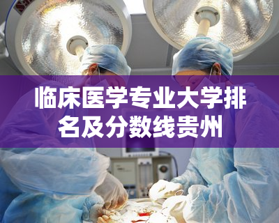 临床医学专业大学排名及分数线贵州