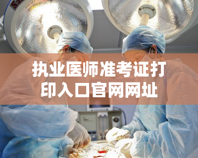 执业医师准考证打印入口官网网址