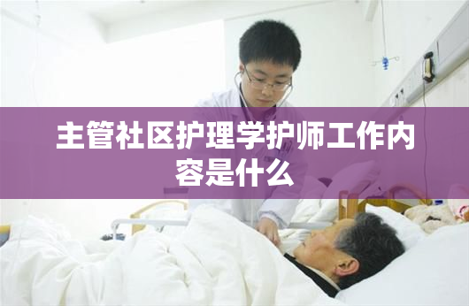 主管社区护理学护师工作内容是什么